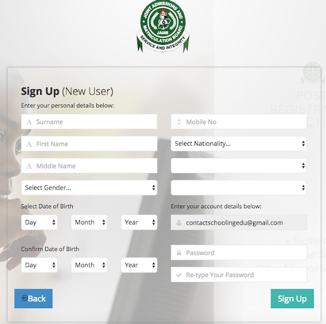 How to Create JAMB Profile Graphically